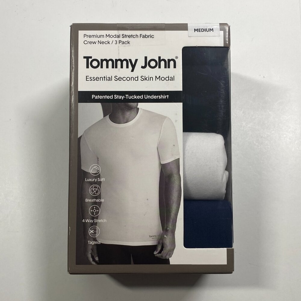 NWT Tommy John Second Skin Crew Neck Undershirt - Multicolors - 3 Pack